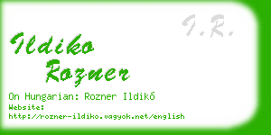 ildiko rozner business card